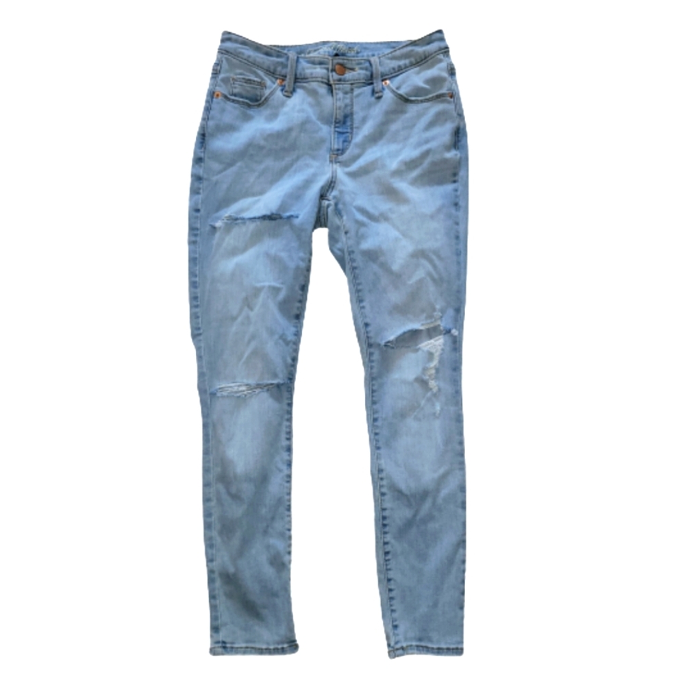 Universal Thread 2 Pair Ladies Mid Rise Skinny Jeans Bundle Distressed Size 2/26 - Picture 4 of 16